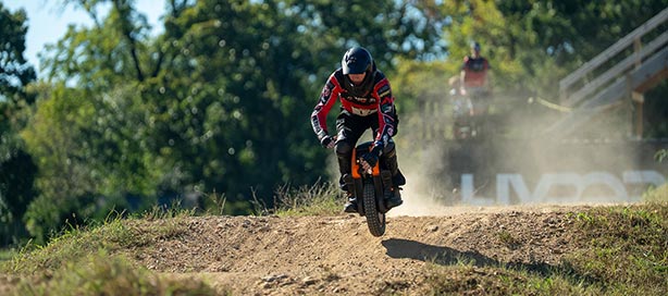 Rider jumping at an Amped race